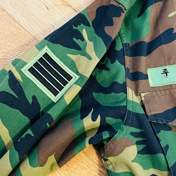 Vintage Camouflage Army Military Jacket with OG Patches + Custom Embroidery - Picture 6 of 9